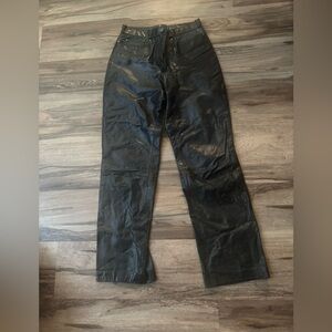 Strategy Black Leather Pants